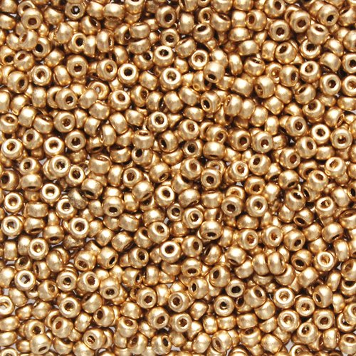 10gr Rocailles Miyuki 11/0 Gold mat 01710