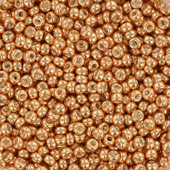 10gr Rocailles Miyuki 11/0 Galvanized gold abricot 1072L