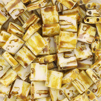 5gr Tilas Miyuki 5x5mm Opaque yellow picasso 4512