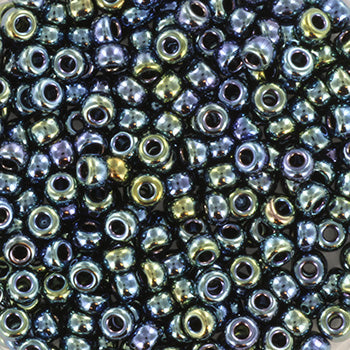 10gr Rocailles Miyuki 11/0 Metallic gunmetal iris 456