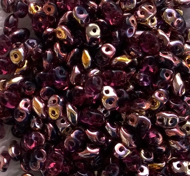 10gr Superduo 2.5x5mm amethyst capri gold 26060/27101