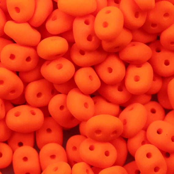 10gr Superduo 2.5x5mm orange neon mat 02010/25122