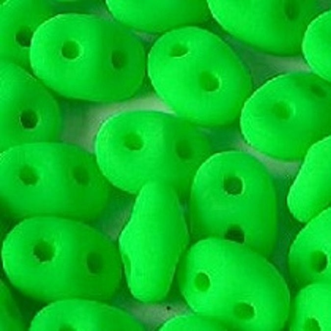 10gr Superduo 2.5x5mm green neon mat 02010/25124