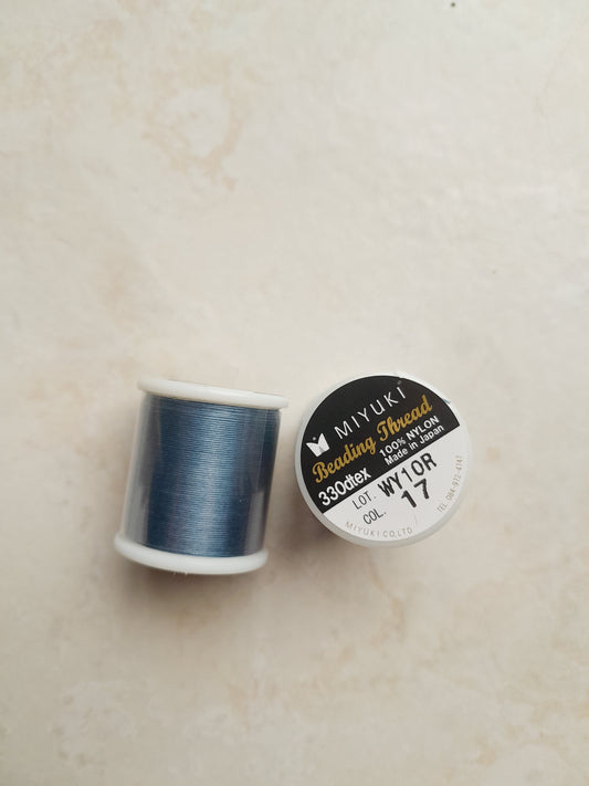 1 bobine de 50m fil nylon MIYUKI couleur Denim blue 17