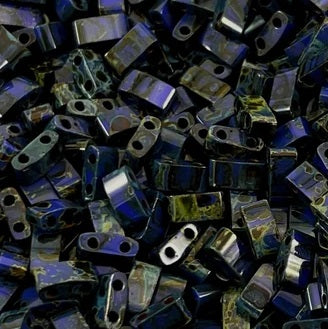 5gr Half Tilas Miyuki 5x2.3x1.9mm opaque cobalt picasso 4518