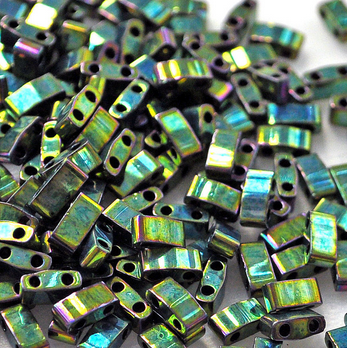 5gr Half Tilas Miyuki 5x2.3x1.9mm Metallic green iris 468