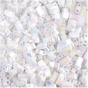5gr Half Tilas Miyuki 5x2.3x1.9mm White pearl ab 471