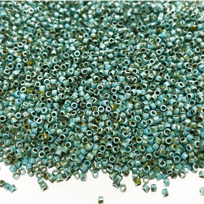5gr Délica Miyuki 11/0 Opaque blue turquoise picasso DB 2264