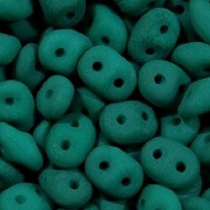 10gr Superduo 2.5x5mm dark green neon mat 02010/25128