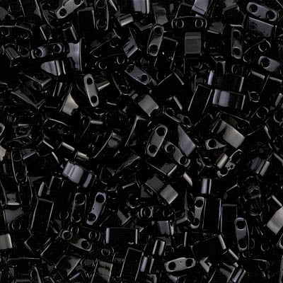 5gr Half Tilas Miyuki 5x2.3x1.9mm Opaque jet HTL 0401