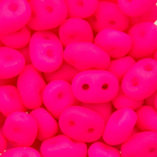 10gr Superduo 2.5x5mm pink neon mat 02010/25123